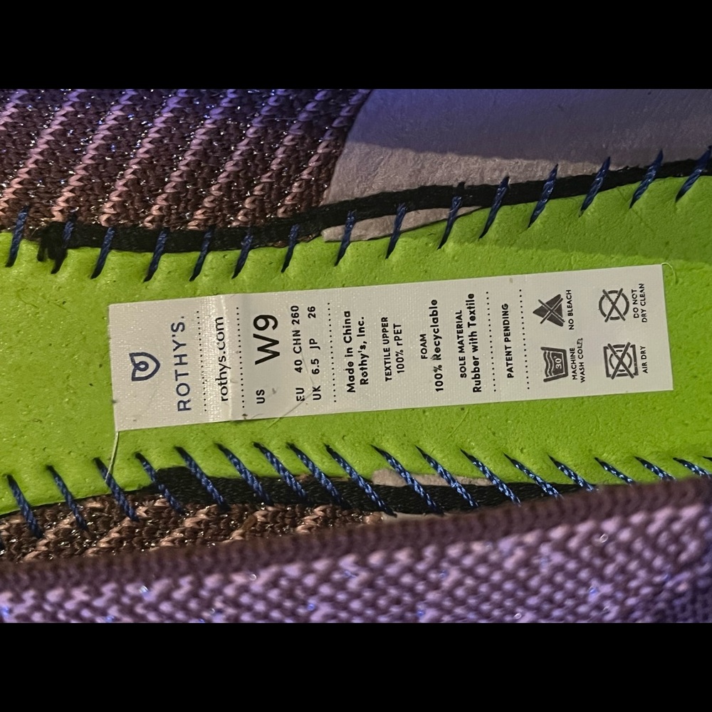 ROTHY’S Retired Rothys Desert Metallic Round Toe Flats The Flat sz 9 worn 2x EUC - Picture 4 of 4